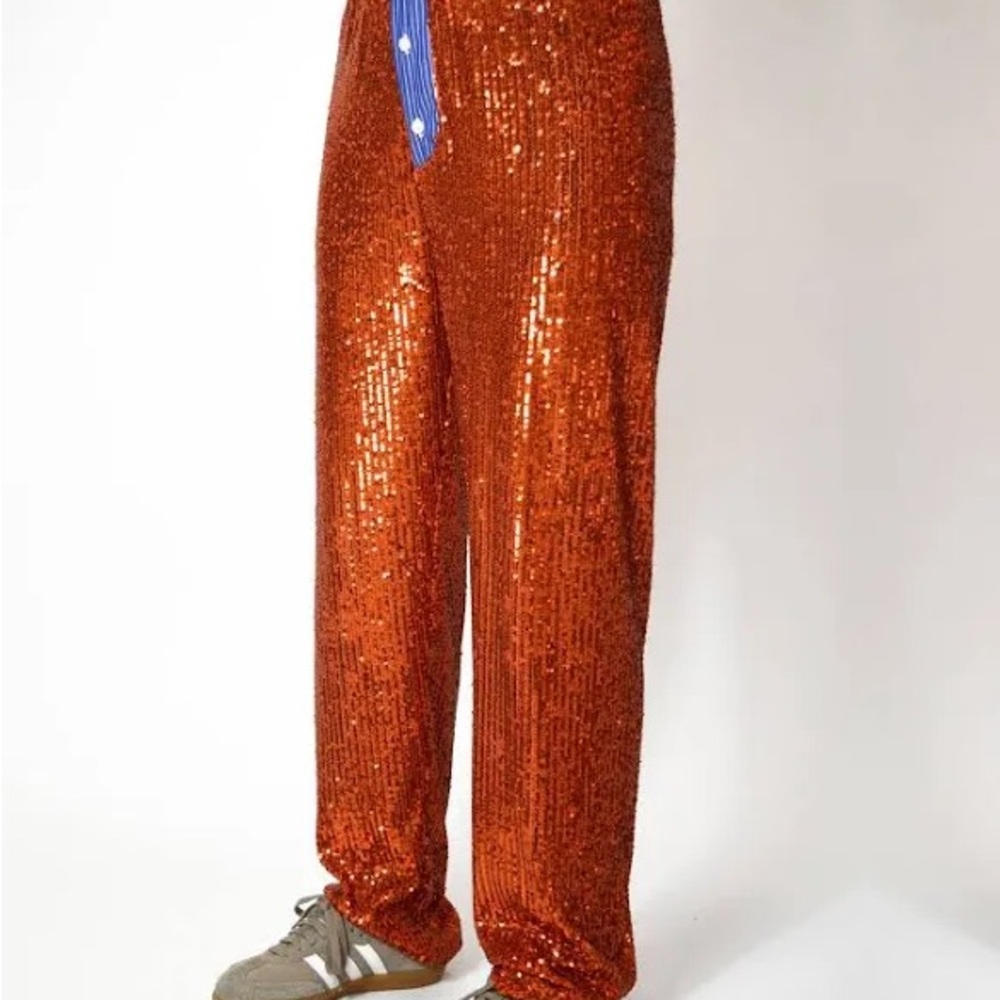 Sequin Orange Pants